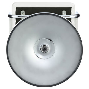 English Elm Letitia White Tufted Adjustable Bar Stool with Chrome Frame, Hydraulic Lift, Footrest & Mid-Century Flair B062P375511