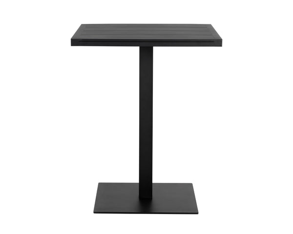 Sunpan Merano Bar Table - Modern Sleek Design with Durable Powder Coated Aluminum for Indoor and Outdoor Use Black