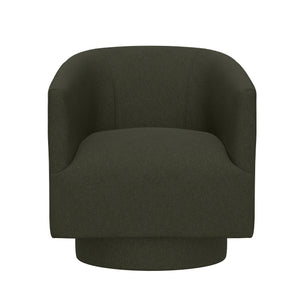 English Elm Wallace & Bay - Green Swivel Accent Chair with Forest Fabric Upholstery, Contemporary Comfort, Easy-Care Design, 30"x28"x31" B361P384444