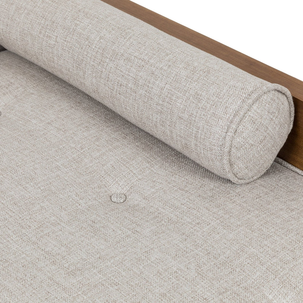 English Elm Christopher Knight Home® - Sofa Beige Mid-Century Modern Sectional with Chaise, Button-Tufted Waffle Stitch & Gold-Tip Legs 68261.00BGE_68262.00BGE