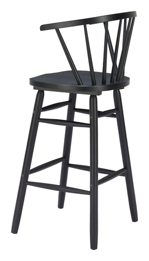 Zuo Modern Stenger Barstool Set Of 2 - Modern Rubberwood Design With Comfort For Your Stylish Space Black Rubberwood 110524-zuo-modern
