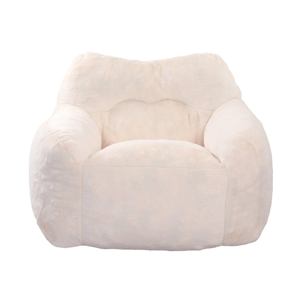 English Elm Bean Bag Chair - Luxurious Faux-Fur Sofa With High-Density Foam, Ideal For Relaxing, Gaming & More! W2200P313788