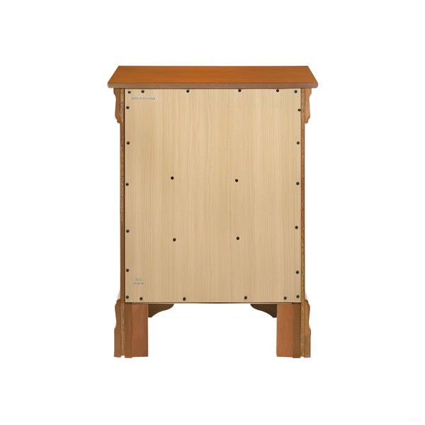 English Elm Elegant Oak Finished Nightstand with 3 Spacious Drawers, Solid Oak Durability, Ready-to-Use Classic Design B078108218