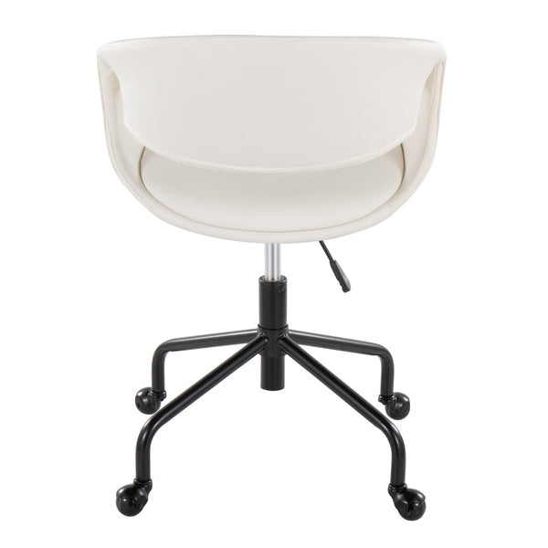 English Elm Task Chair with Chrome Five Star Base Grey Fabric Seat for Modern Home Office Use Black,White B202P474192