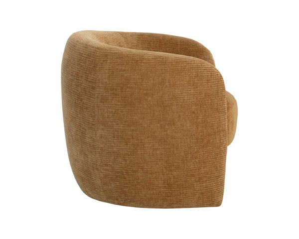 Sunpan MIRCEA Lounge Chair - Sculptural Comfort in Opera Butterscotch for Modern Living Spaces 112572