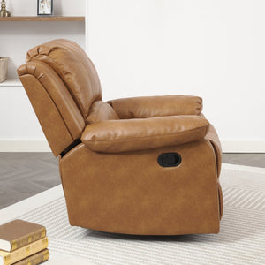 English Elm Charlotte Faux Leather Glider Recliner with Pub Back and Plush Cushion Support B050P322573