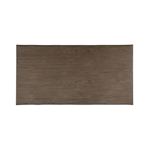 English Elm Modern Oak Veneer Dining Table with Six Cream Upholstered Chairs Black Metal Base B011S01606