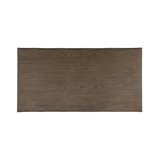 English Elm Modern Oak Veneer Dining Table with Six Cream Upholstered Chairs Black Metal Base B011S01606