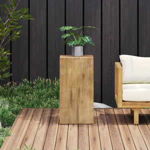 English Elm Christopher Knight Home® - Wood-Look Square-Column End Table - Stylish Distressed Finish For Indoor & Outdoor Living Spaces N770P291198N