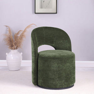 English Elm Quinto Velvet Swivel Chair with Sculpted Arch Back for Modern Living Spaces B062P441428