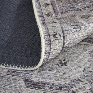 Feizy Rugs Percy Transitional Medallion Area Rug – Vintage-inspired, Durable, Machine Washable, Effortless Style Gray,Ivory Polyester,Cotton,Viscose Prc39pcfgryivyp00