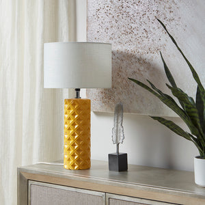 510 Design Macey Modern/Contemporary Geometric Ceramic Table Lamp 5DS153-0039 Yellow