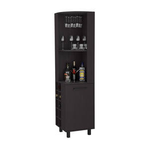 English Elm Fm Furniture Leah Corner Bar Cabinet with Wine Rack Open Shelves White Modern B128S00046