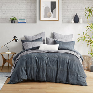 Croscill Casual Anders Casual 3 Piece Duvet Set CCA12-0002 Charcoal