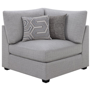 English Elm Austin Grey Cushion Back Corner Chair With Pillows - Stylish, Durable Accent For Modern Living Spaces B062P357794