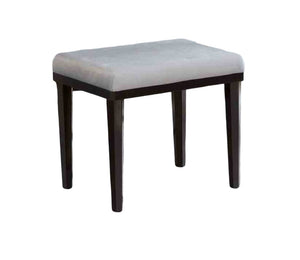 English Elm Glam Elegant Vanity Set with LED Mirror, Plush Stool, Ample Storage, Felt-Lined Drawers, Chic Finish Grey Mix 35 L x 25 W x 15 H B2741S00681