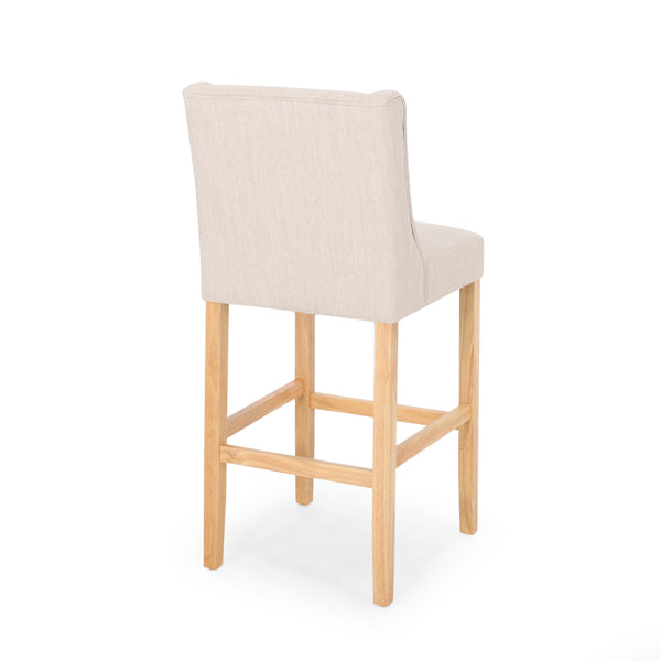 English Elm Vienna Wingback Counter Stools Set of 2 Tufted Fabric Nailhead Kitchen Bar Seating 64854.00BGE