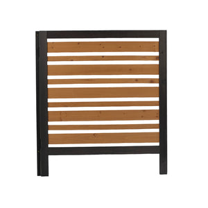 English Elm 2-panel Outdoor Wood Privacy Screen Slatted Fence for Ac Units and Patio Areas W2640P290610