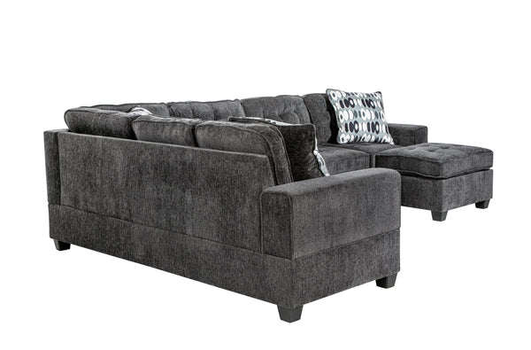 English Elm Oslo Gray Upholstered Sectional Sofa With Cup Holders | Spacious, Modern Comfort For Family Rooms B078S00593