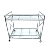 Christopher Knight Home® - Noble House - Ignatius Industrial Modern Iron and Glass Bar Cart, Silver