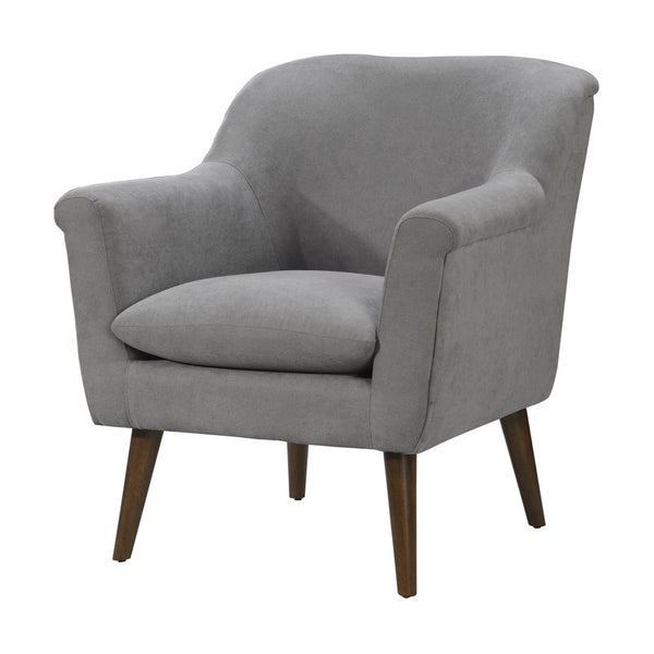 English Elm Savona Oversized Mid-century Accent Chair Woven Fabric Seat with Walnut Legs B2749P413357