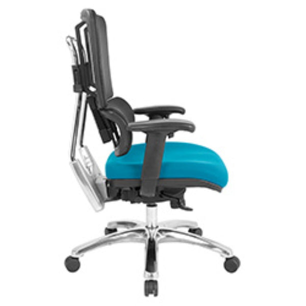 OSP Home Furnishings Vertical Mesh Back Ergonomic Manager Office Chair with Lumbar Support and Adjustable Arms Blue 99662C-7