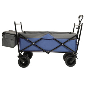 English Elm 480lbs Folding Utility Wagon with Canopy All-terrain Wheels Steel Frame Outdoor Hauler W2932P326773
