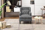 Christopher Knight Home® - Noble House - - Upholstered Accent Chair Tufted Armchair For Living Room And Bedroom, Dark Grey