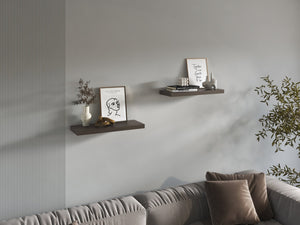 English Elm Floating Shelves, Sienna - Modern Wall-Mounted Storage Solution For Stylish Home Decor & Organization B097P369449-GIGA