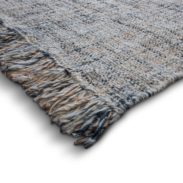 English Elm Radclife Beige Cream 6x9 Jute Wool Area Rug — Handwoven Durable Flatweave with Fringe, 0.4" thick B136P188392