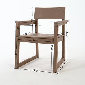 English Elm 7-Piece Hdpe Outdoor Dining Set For 6 - Eco-Friendly, Weather-Resistant, Low-Maintenance Patio Furniture W3566S00013