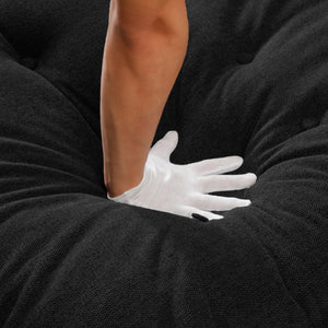 English Elm 130" U-Shaped Sofa With Console & Cupholders - 6-Seat Upholstered Lounge Set For Modern Living Spaces W1117S00244