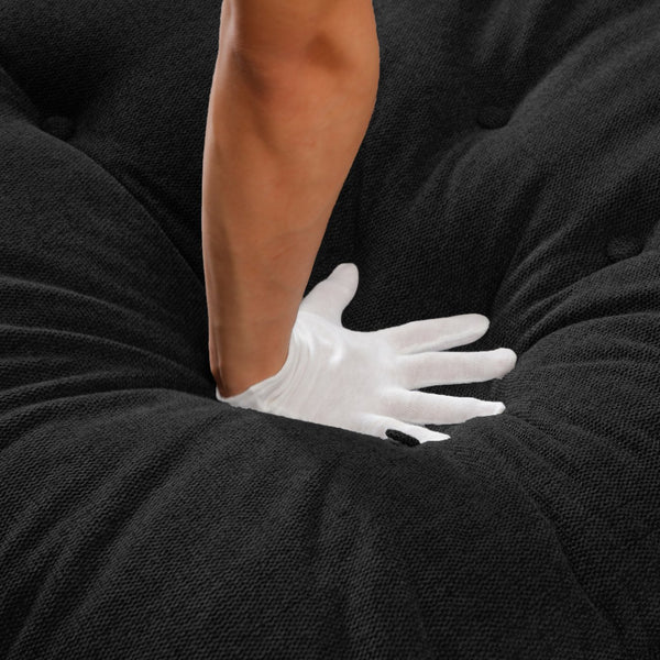 English Elm 130" U-Shaped Sofa With Console & Cupholders - 6-Seat Upholstered Lounge Set For Modern Living Spaces W1117S00244