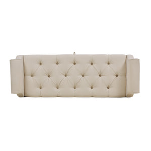 English Elm Jacqueline Tufted Roll Arm Storage Bench Birch Frame Polyester Entryway Seating B2719P238458