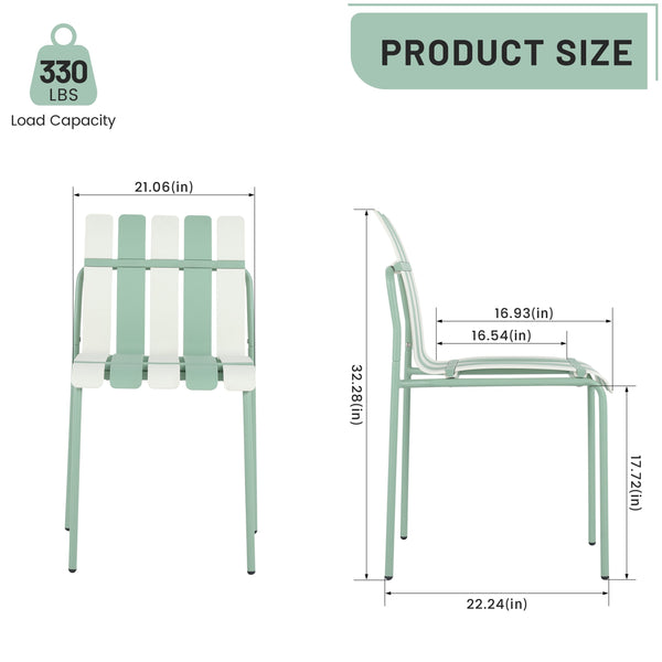English Elm Summer 5 Piece Outdoor Dining Set Waterproof Pp Stackable Chairs Rust Proof Metal Legs W3450S00114