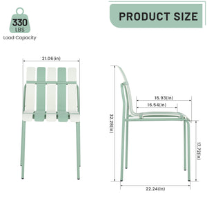English Elm Summer 5 Piece Outdoor Dining Set Stackable Chairs Uv Resistant Pp and Metal Patio W3450S00113