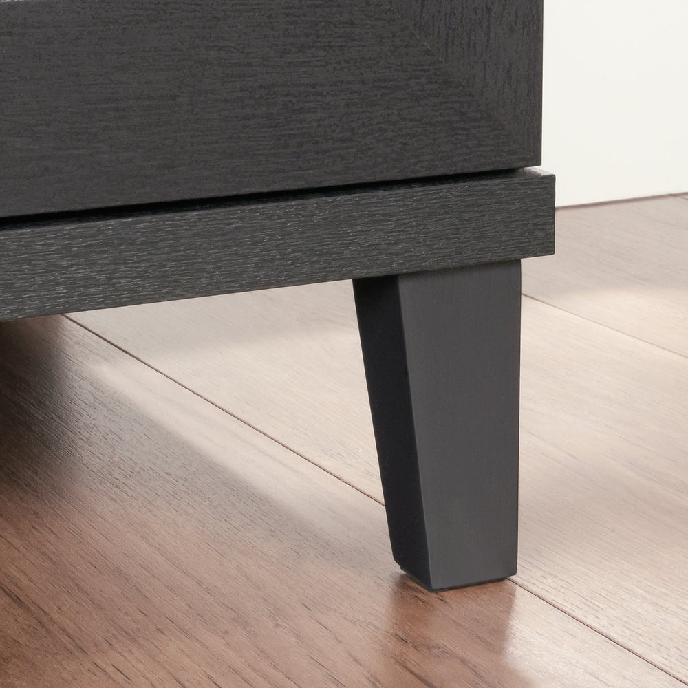 English Elm File Credenza Black Finish – Sleek Engineered Wood Storage with Adjustable Shelf, Smooth-Glide Drawers, Durable Design (53.36"L x 23.44"W) B356P402621