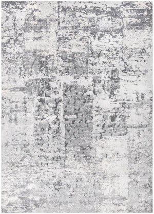 Unique Loom Finsbury Elizabeth Machine Made Abstract Rug Gray, Ivory/Light Blue/Beige 7' 1" x 10' 0"