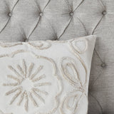 Madison Park Violette Global Inspired 3 Piece Tufted Cotton Chenille  Coverlet Set MP13-7145 Ivory/Taupe