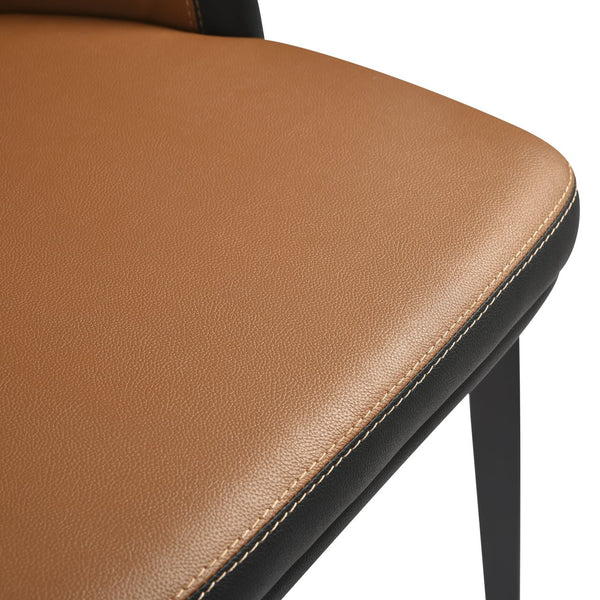 English Elm Abel Swivel Faux Leather Dining Chair Set Contoured Back Industrial Modern Style B2736P464804