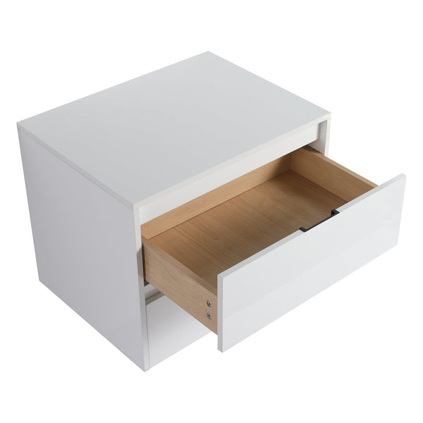 English Elm 24" Bathroom Wall Cabinet - Modern Floating Design With Soft-Close Drawers For Space-Saving Storage W999P312101