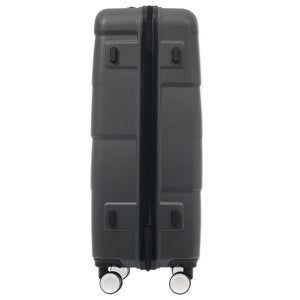 English Elm 6 Piece Hardshell Abs Travel Set with Spinner Wheels Combination Lock and Toiletry Bag Charcoal N732P391314E