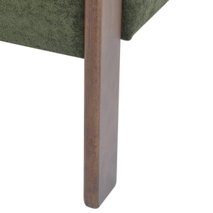 English Elm Christopher Knight Home® - Modern Velvet Upholstered Accent Arm chair with Barrel Back Design, Luxurious Velvet Comfort & Curved Legs Olive Green,Walnut 29.5 L x 25.5 W x 14.5 H N776P205886G