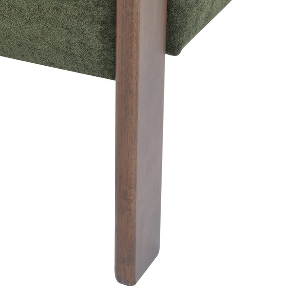 English Elm Christopher Knight Home® - Modern Velvet Upholstered Accent Arm chair with Barrel Back Design, Luxurious Velvet Comfort & Curved Legs Olive Green,Walnut 29.5 L x 25.5 W x 14.5 H N776P205886G