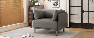 English Elm Christopher Knight Home® - 39" Vintage Grey Faux Leather Lounge Chair - Stylish Comfort For Living Room, Bedroom & Office Spaces N767P208310D