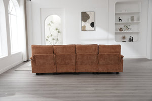 English Elm United We Win 106" U-Shaped Sectional Sofa - Comfy Chenille Couch With Usb Ports, Storage Ottoman & Pillows W1568S00234-GIGA