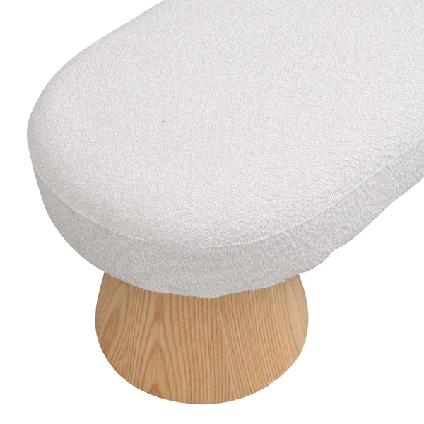 English Elm Christopher Knight Home® - Dining Modern Farmhouse 49" Storage Bench with Fabric Upholstery, Wood Legs, 300LB Capacity, Beige Decor Helper N779P253575W