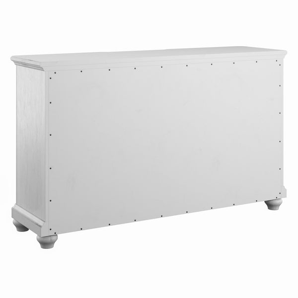 English Elm Wallace & Bay - Gray 10-Drawer Dresser in Coastal Farmhouse Gray Finish — Spacious, Low-Maintenance Wood Storage (69" L) B361P384424