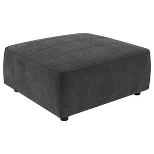 English Elm Ortega Boucle Square Ottoman Textured Charcoal Upholstery for Living Room Seating B062P451788