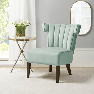 Madison Park Grafton Transitional Upholstered Armless Accent Lounge chair MP100-1157 Seafoam